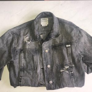 Light wash black jean jacket